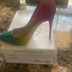 Steve Madden rainbow heels size 8 an they are brand new never worn them